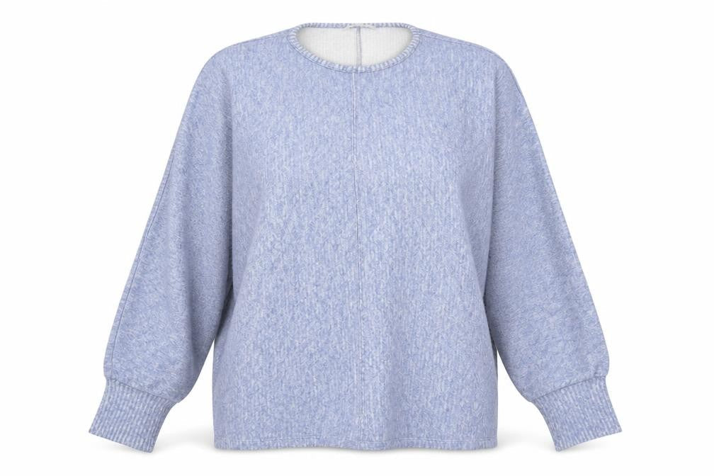 Front view of George women’s blue solid top pyjama top, size M