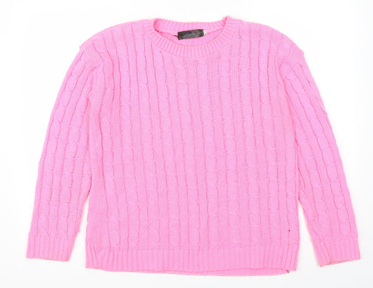 Destiny Womens Pink   Pullover Jumper Size S