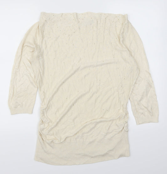 Reitmans Womens Beige  Rayon Pullover Jumper Size L