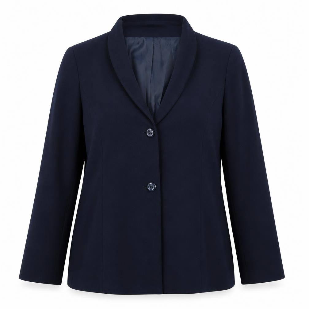 Front view of Classics women’s blue jacket suit jacket, size UK 14