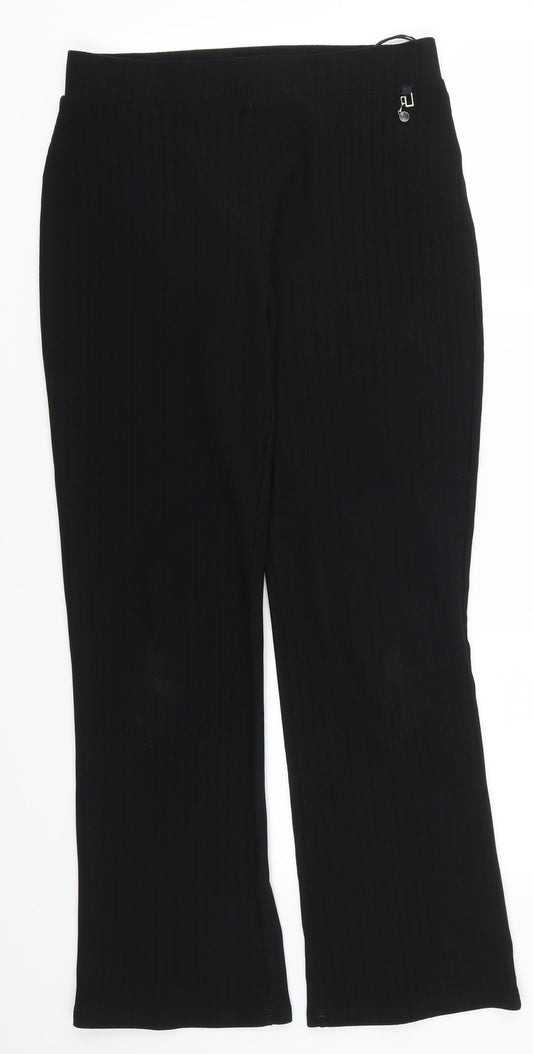 Papaya Womens Black   Trousers  Size 10 L26.5 in