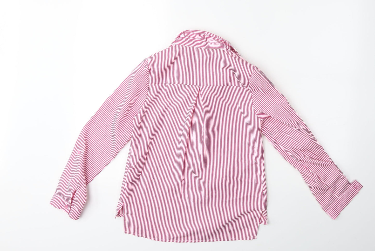 Nutmeg Girls Pink Striped  Basic Button-Up Size 10 Years