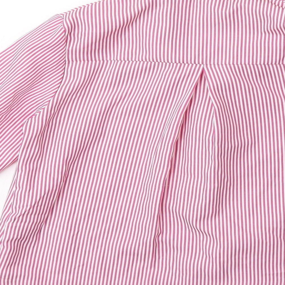 Nutmeg Girls Pink Striped  Basic Button-Up Size 10 Years