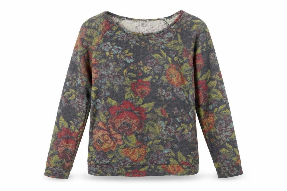 Front view of George women’s green pullover sweatshirt, size UK 8