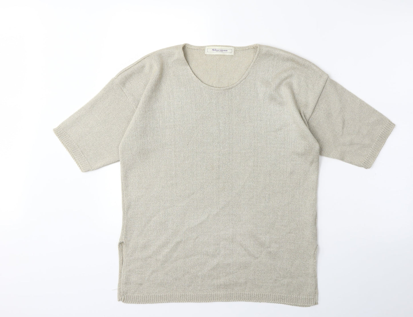 sharman Womens Beige  Knit Pullover Jumper Size 6
