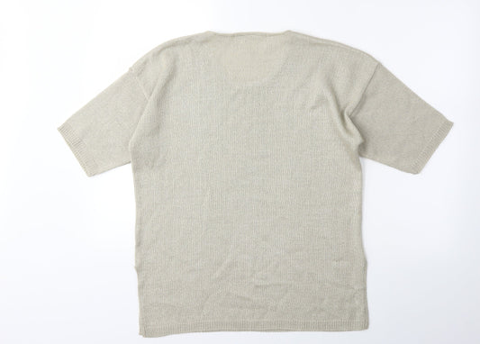 sharman Womens Beige  Knit Pullover Jumper Size 6