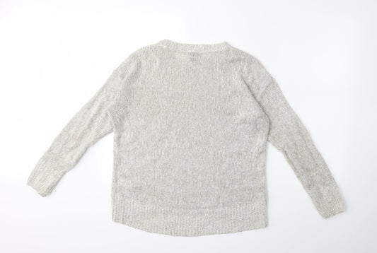 New Look Womens Grey  Knit Pullover Jumper Size S