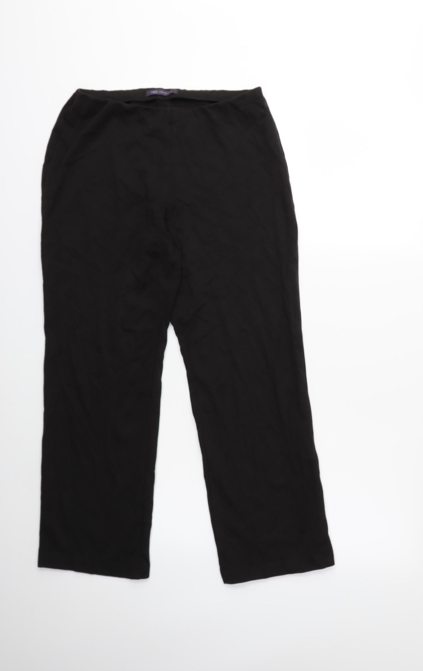 Marks and Spencer Womens Black   Trousers  Size 10 L26 in