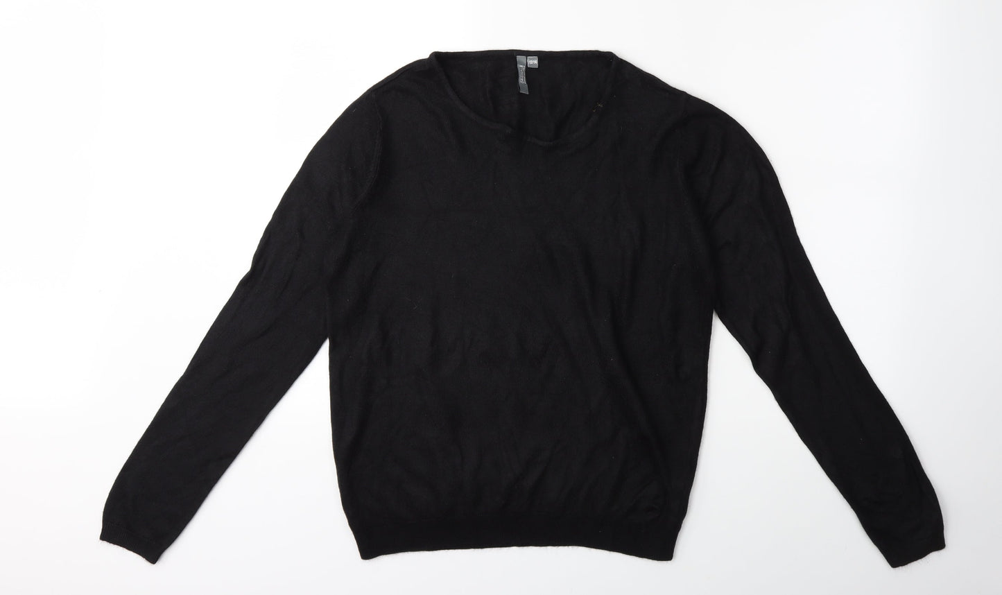 Wardrobe Essentials Womens Black  Knit Pullover Jumper Size 12