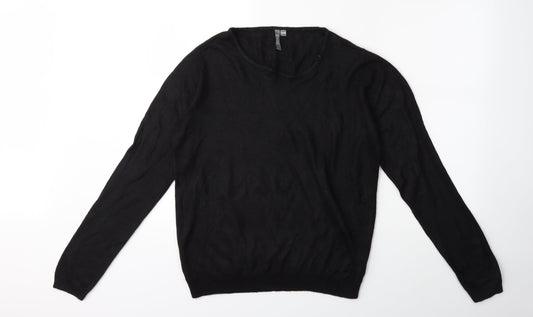 Wardrobe Essentials Womens Black  Knit Pullover Jumper Size 12