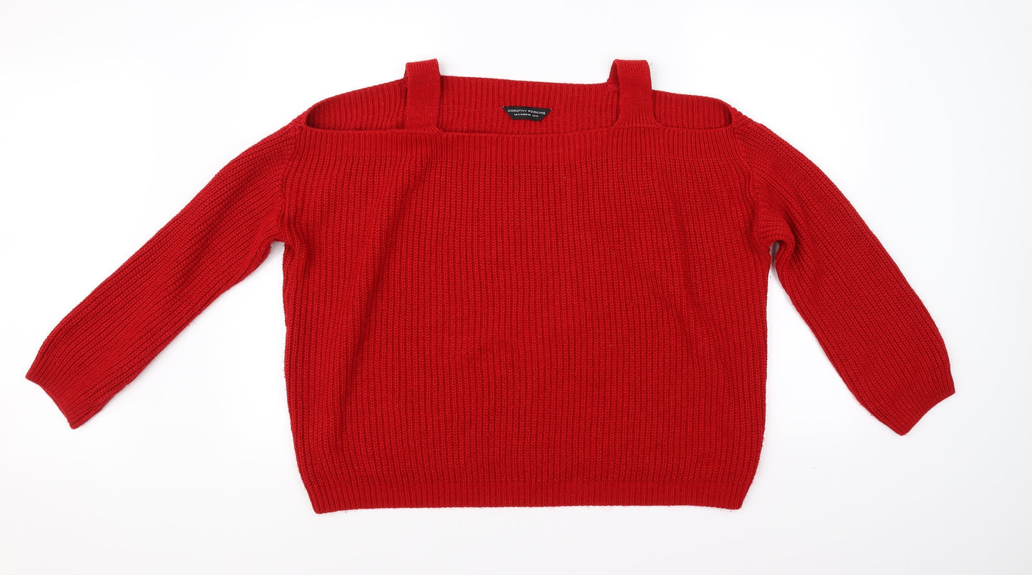 Dorothy Perkins Womens Red   Pullover Jumper Size 14