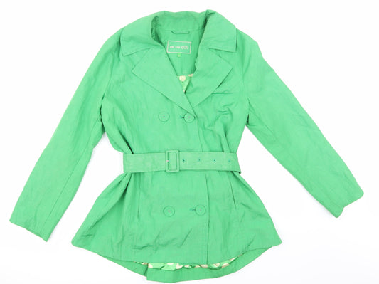 Per Una Womens Green   Trench Coat Coat Size 12