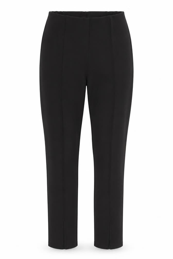 Front view of Edge Street women’s black trousers, size UK 6
