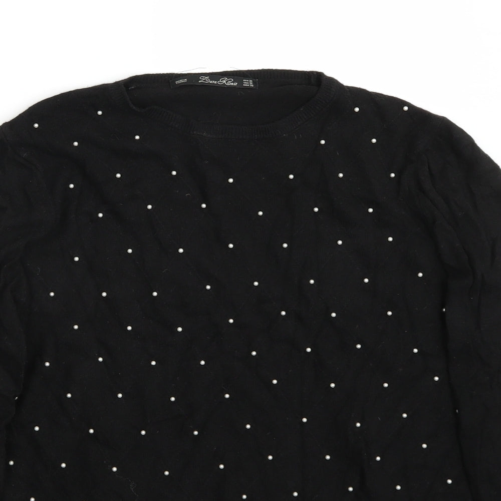 Zara Womens Black   Pullover Jumper Size M