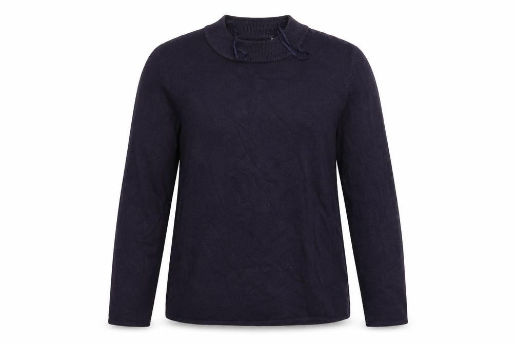 Front view of Bonmarché women’s blue jumper, size UK 10