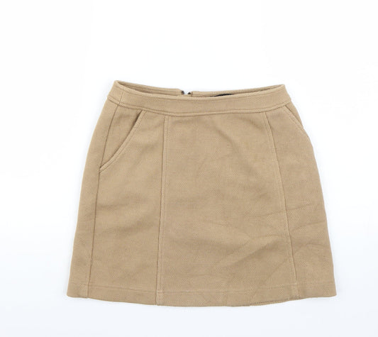 Newlook Womens Brown   A-Line Skirt Size 8