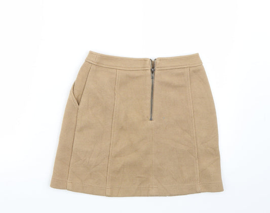 Newlook Womens Brown   A-Line Skirt Size 8