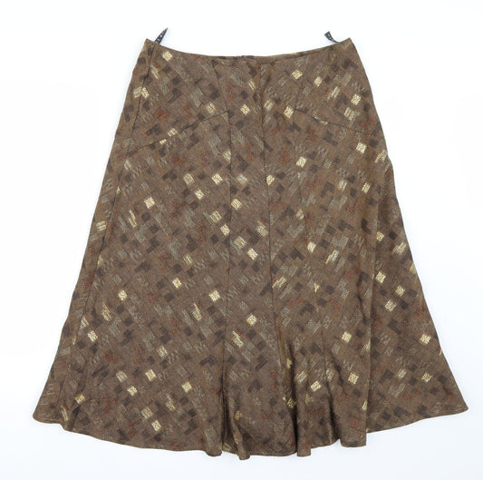 Alex & co Womens Brown   A-Line Skirt Size 14