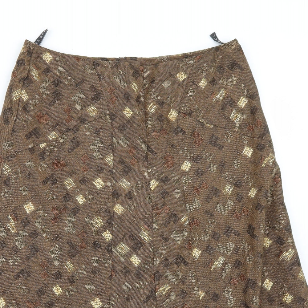 Alex & co Womens Brown   A-Line Skirt Size 14