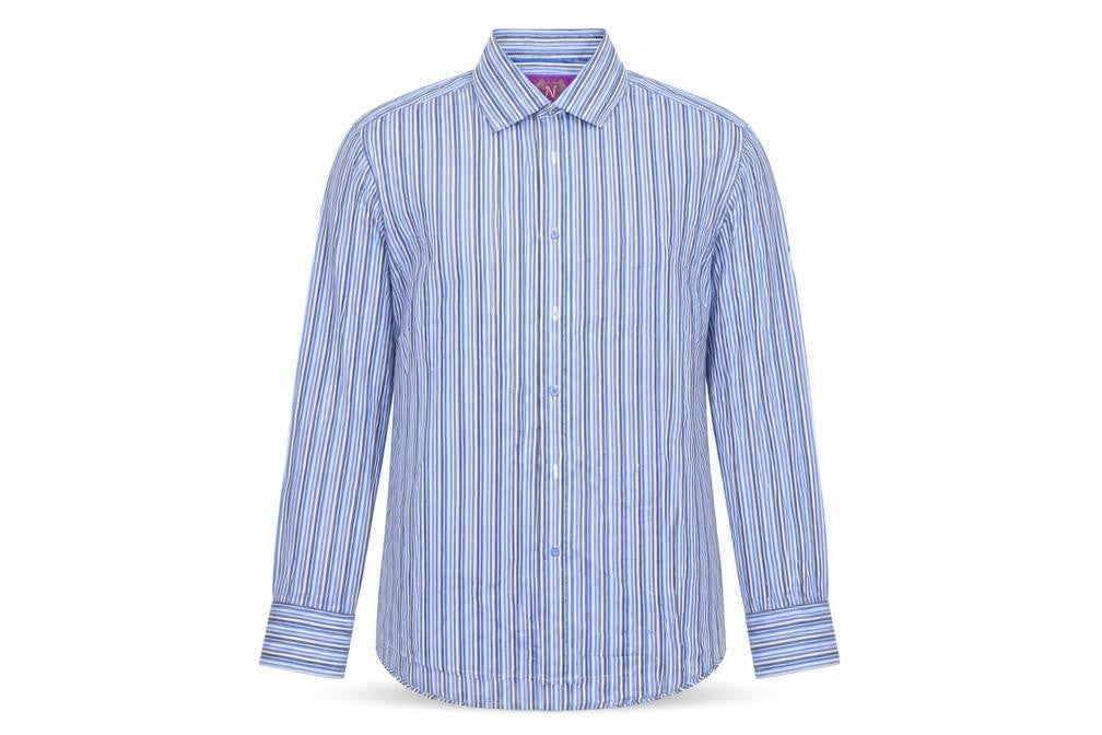Front view of Next men’s blue button-up, size 16