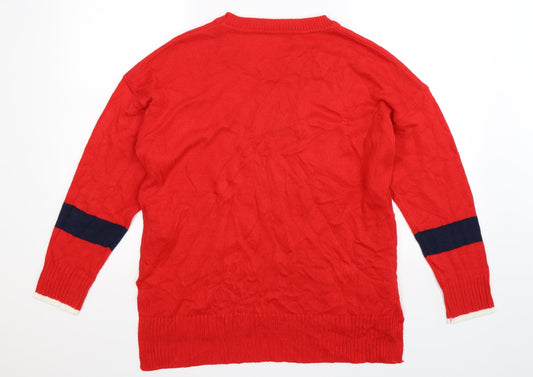 Oasis Womens Red  Knit Pullover Jumper Size S  - o