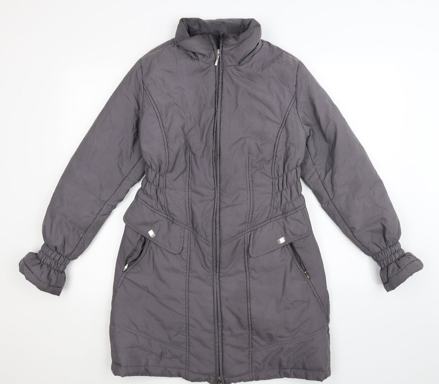 Roman Womens Grey   Overcoat Coat Size S