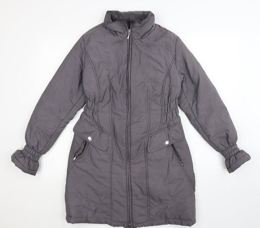 Roman Womens Grey   Overcoat Coat Size S