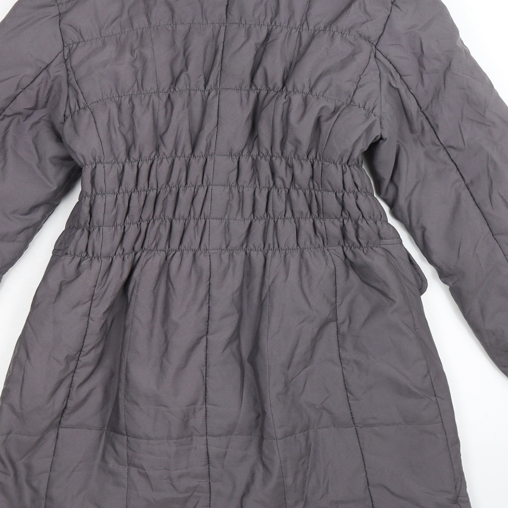 Roman Womens Grey   Overcoat Coat Size S