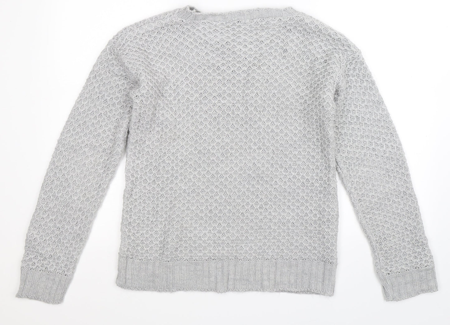 Boohoo Womens Grey  Knit Pullover Jumper Size M