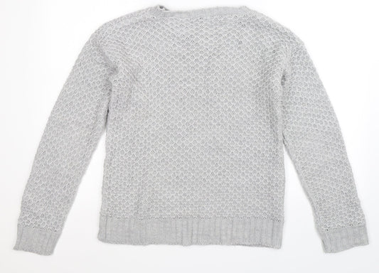 Boohoo Womens Grey  Knit Pullover Jumper Size M