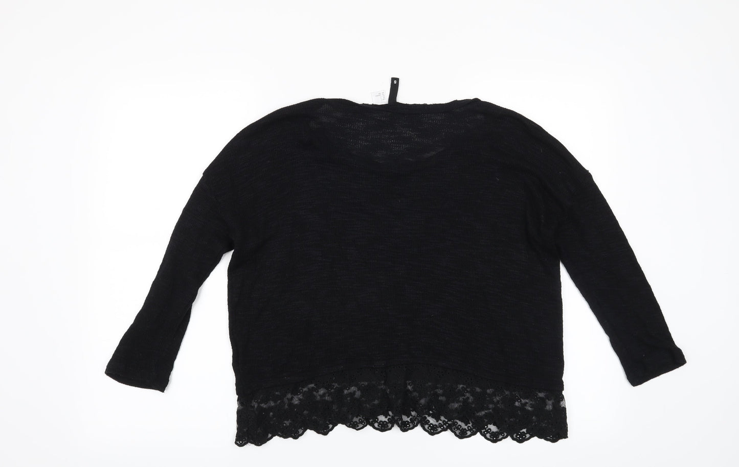 H&M Womens Black Floral  Pullover Jumper Size S