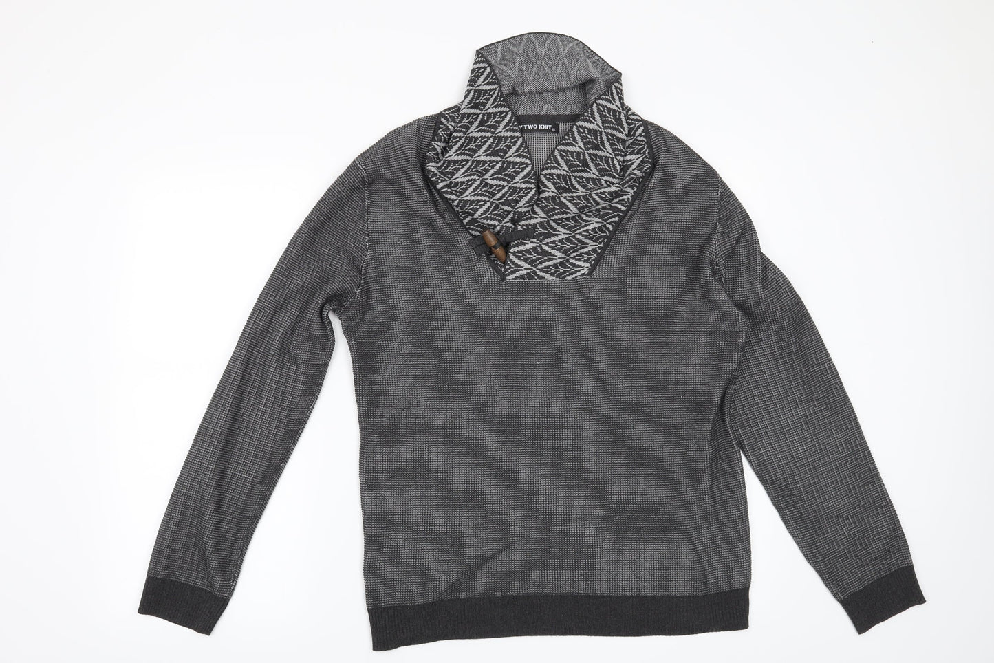 Preworn Womens Grey Geometric  Pullover Jumper Size XL