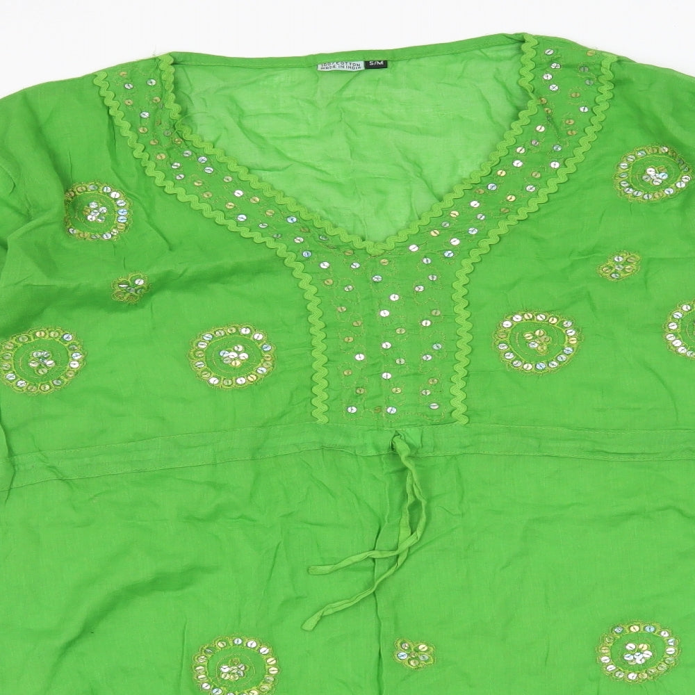 Preworn Womens Green   Basic Blouse Size S