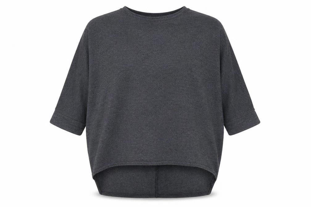 Front view of Style Plus women’s blue pullover sweatshirt, size S