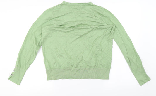 M&Co Womens Green   Pullover Jumper Size 14