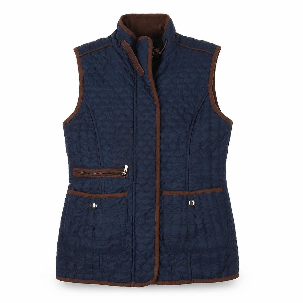 Front view of saloons women’s blue jacket coat, size S