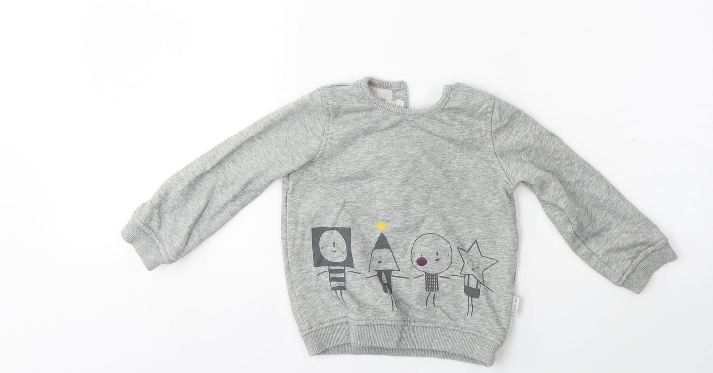 mamas & papas Boys Grey   Pullover Sweatshirt Size 2-3 Years