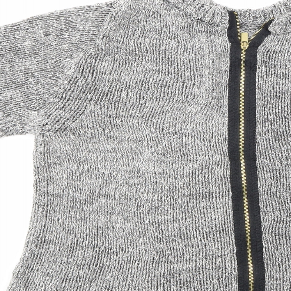H&M Womens Grey   Full Zip Jumper Size 6