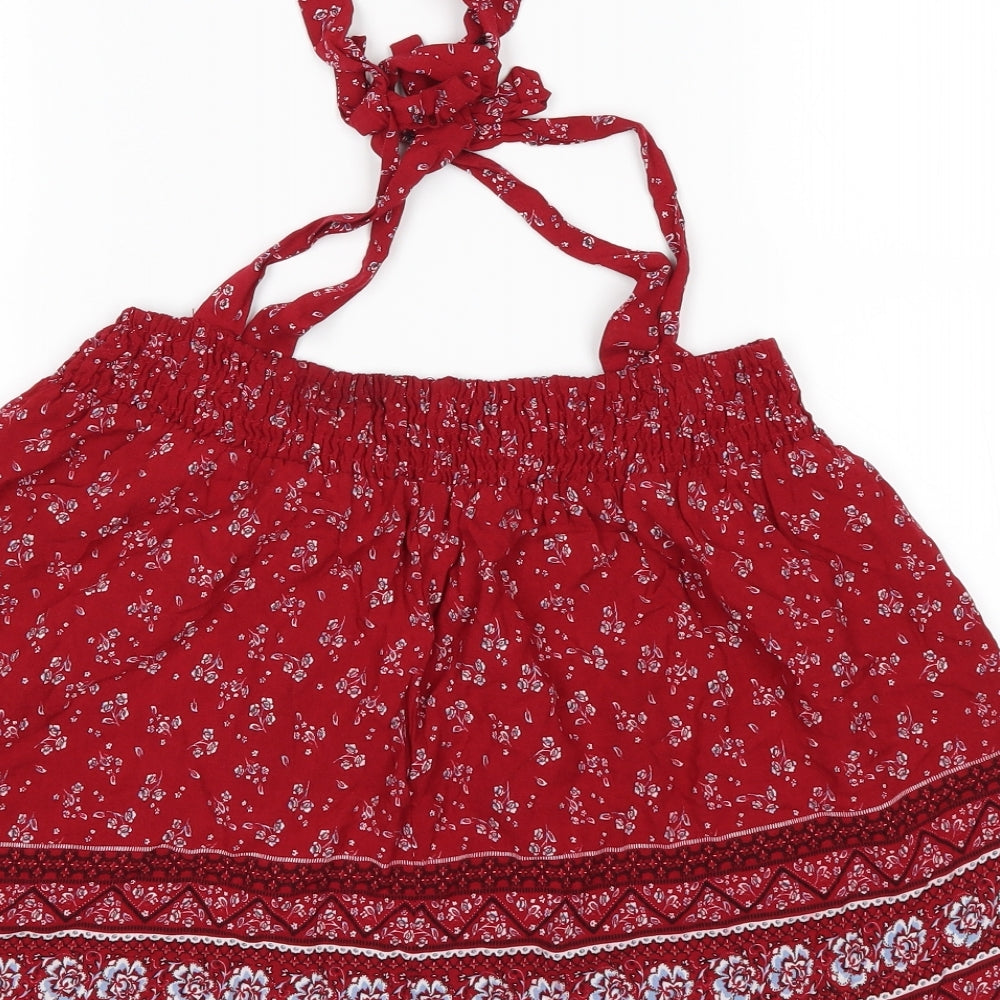 New Look Womens Red   Camisole Blouse Size 8