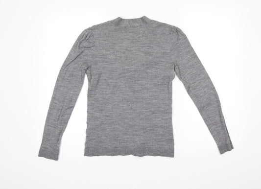 Laura Clément Womens Grey   Basic Blouse Size 8
