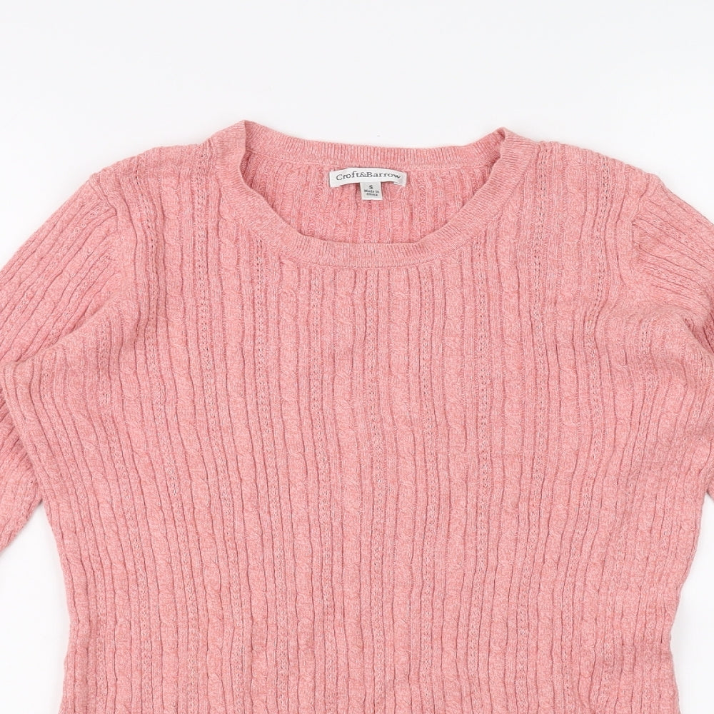 Croft & Barrow Womens Pink   Pullover Jumper Size S