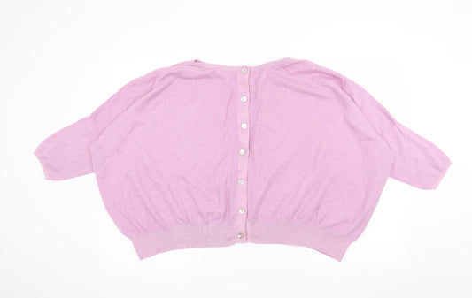 mani stone Womens Purple   Cardigan Jumper Size M