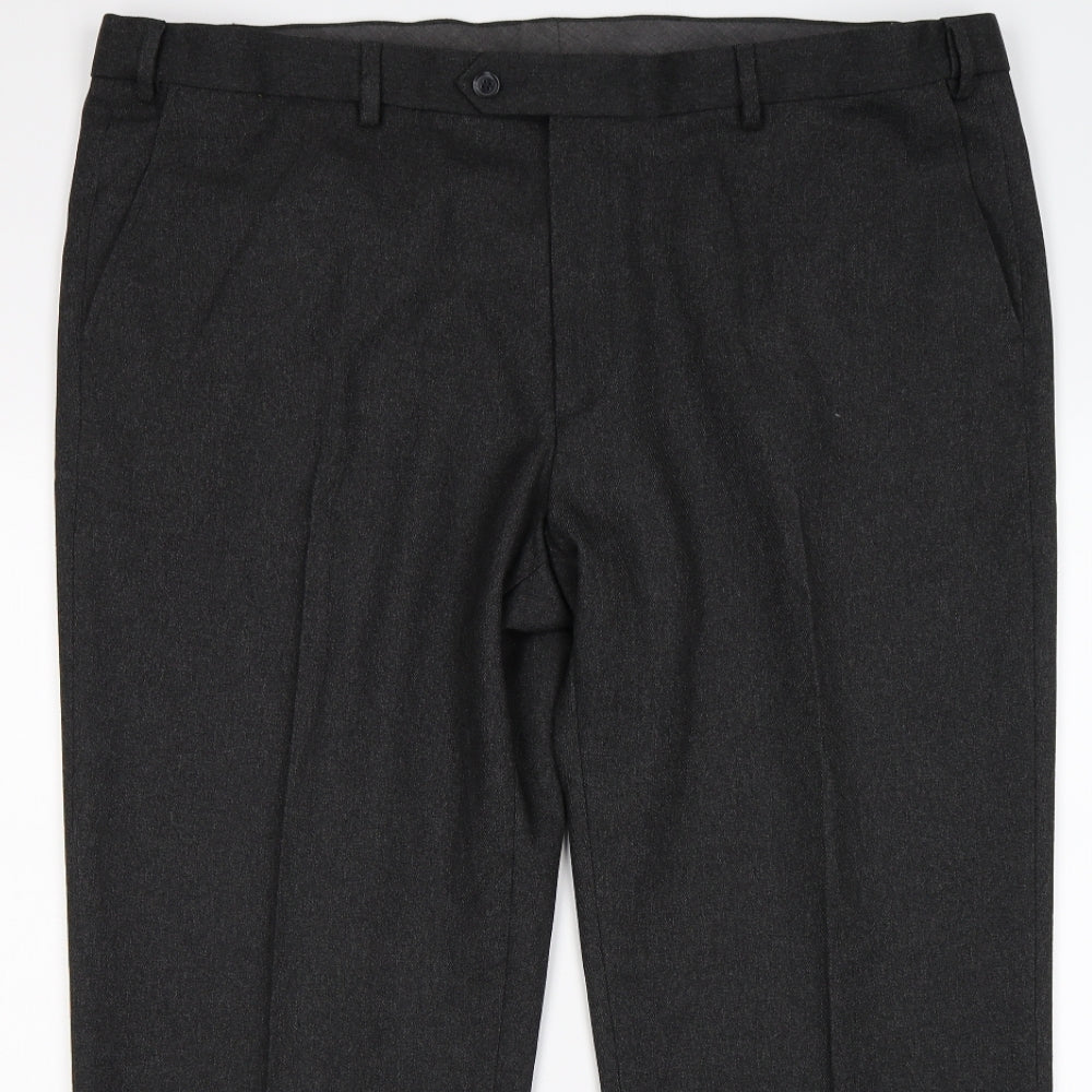 Marks and Spencer Womens Grey  Knit Dress Pants Trousers Size 42 L31 in