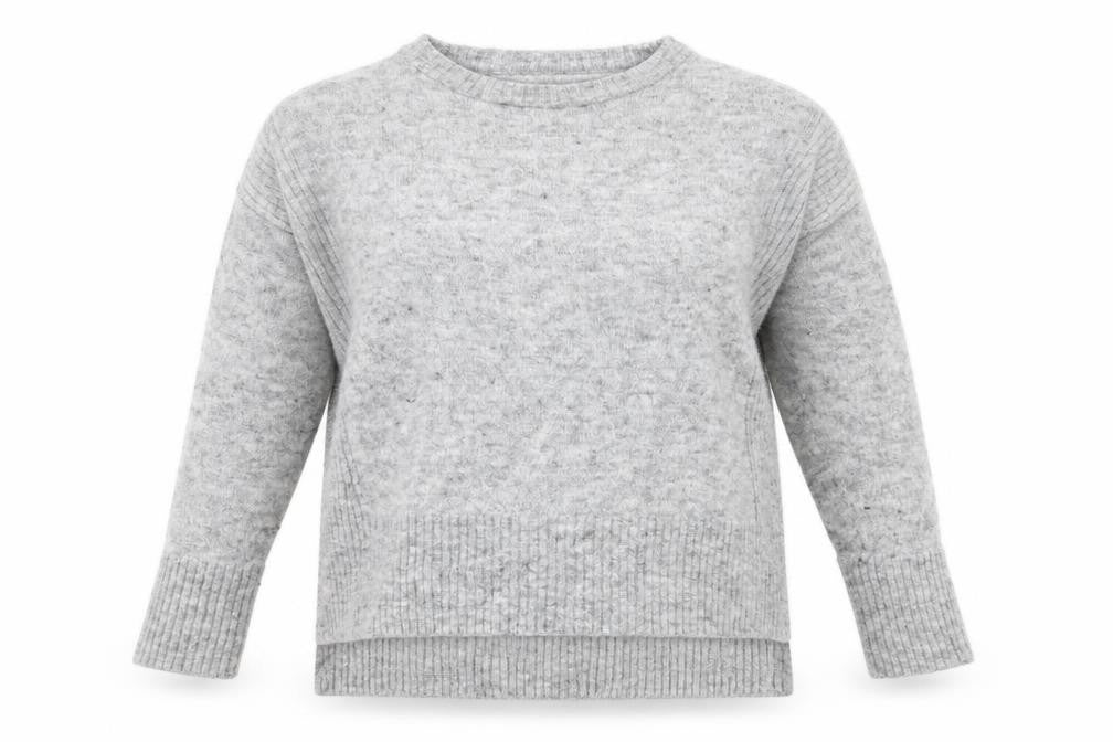 Front view of H&M women’s grey jumper, size M