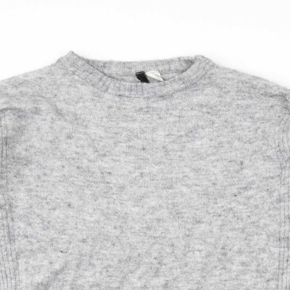 H&M Womens Grey   Pullover Jumper Size M