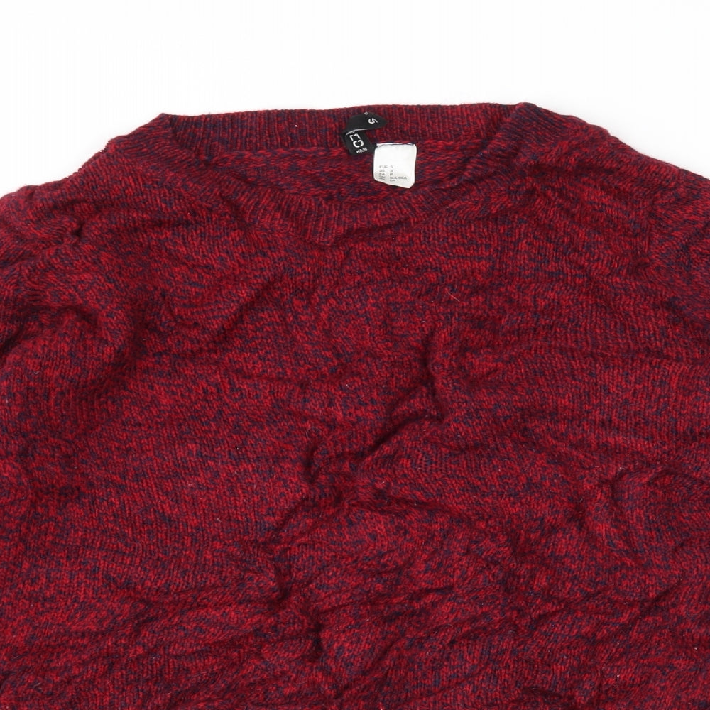 H&M Womens Red   Pullover Jumper Size S