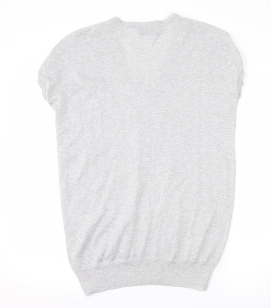 Wallis Womens Silver   Basic T-Shirt Size S