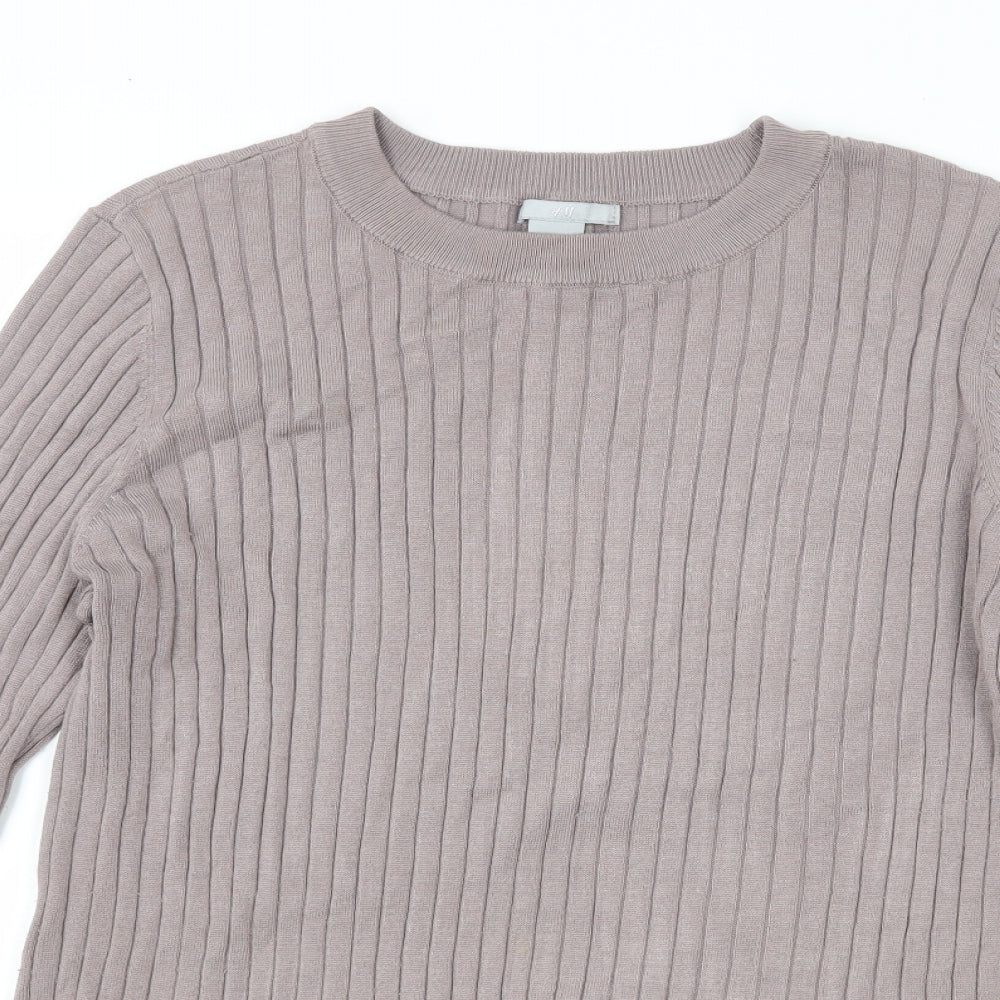 H&M Womens Grey   Pullover Jumper Size M