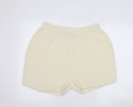 miss pap Womens Ivory   Hot Pants Shorts Size L - loungewear