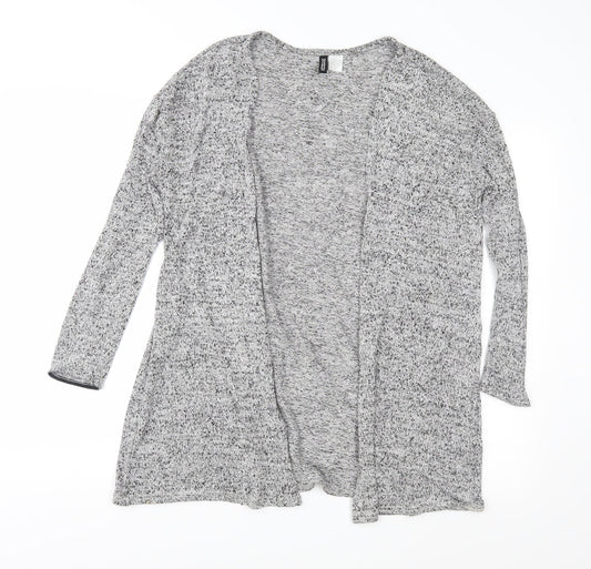H&M Womens Grey  Knit Cardigan Jumper Size S